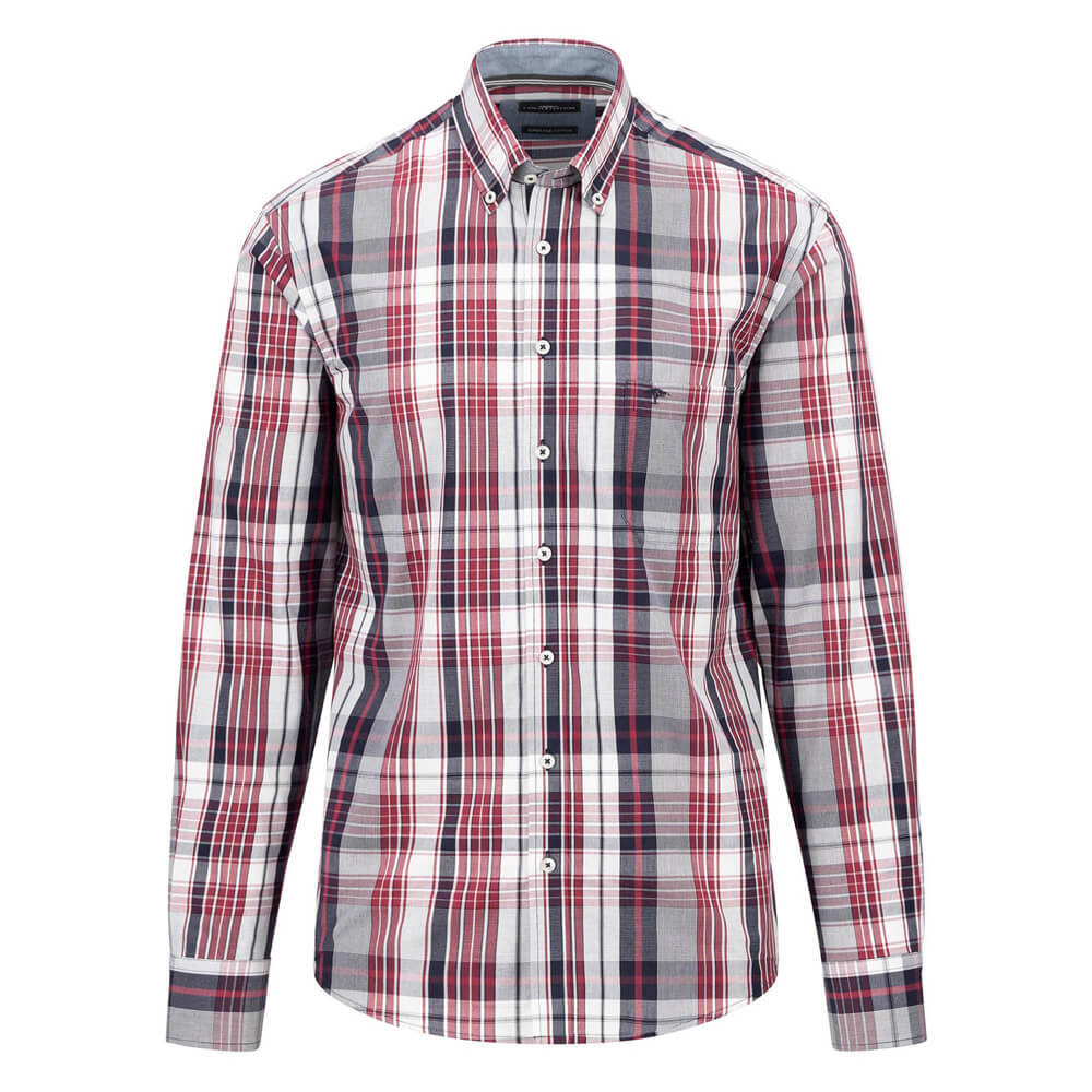 Fynch Hatton Poplin Check Shirt